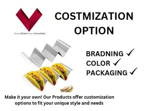 2025 vente chaude support de support de taco en acier inoxydable écologique avec plateau de positionnement sans BPA va au lave-vaisselle - Product Image 3