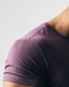 T-shirt pour homme de haute qualité, col rond, 350 g/m², coton respirant, manches courtes, surdimensionné, teint en rouge - Nouveauté - Product Image 2