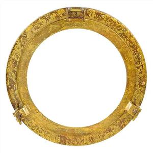 Espejo de ojo de buey de metal náutico para baño, espejo de ojo de buey marino, espejo enmarcado reflectante con orificio de puerto de metal desgastado de Indian - Product Image 1