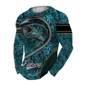 ชุดตกปลาแขนยาวระบายอากาศได้ดีน้ำหนักเบาสำหรับผู้ชายชุดตกปลาแห้งเร็วลายพื้นสไตล์ฤดูหนาว - Product Image 1