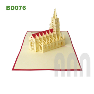 Berner Munster Cards Tarjetas de felicitación Kraft de papel de alta calidad Tarjeta emergente 3D hecha a mano personalizada - Product Image 5