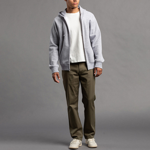 Peso pesado grueso logotipo personalizado Hombres en blanco Zip up Hoodies 100% algodón Zip up Hoodies Streetwear Drop Shoulder Sudadera Hoodies - Product Image 4