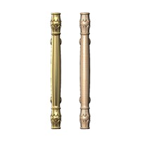 Grand paquet de 2 poignées de serrure décoratives rustiques longues de 6.1 pouces pour porte de grange et de balcon, ensemble de serrures pour porte en bois