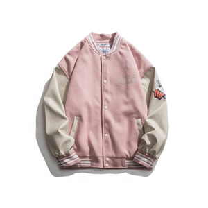 High Quality Hot Sale Cheap Price Varsity Women Jacket Custom logo Chenille Printing Letterwomen <b>Coats</b> Leather Sleeve Baseball - Product Image 6