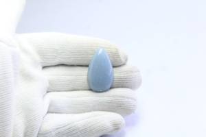 Gemme attrayante d'angélite 100% Cabochon en vrac d'angélite naturelle Fabrication de bijoux précieux Pierres au prix de gros OEM en vrac - Product Image 3