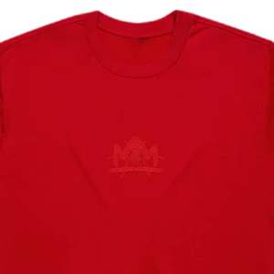 T-shirt graphique Ruby pour hommes et femmes, design minimaliste avec logo couronne, coton rouge, style décontracté de rue, tee-shirt de qualité supérieure - Product Image 3