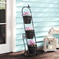 Vente chaude 2025 Meubles De Jardin En Métal Plante Stand Fleur Planteur Jardin Affichage Étagère Rack avec La Dernière Conception