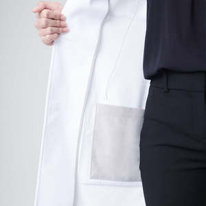 Bata de Laboratorio Unisex Moderna con Silueta de Enfermera, Color Blanco Liso, Bordes Suaves, Duradera para Uso Diario en Hospitales, Poliéster/Algodón, para Médico - Product Image 6