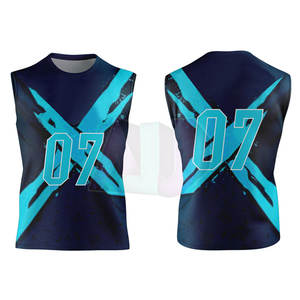 Ensemble d'uniformes de compression pour sports d'équipe professionnels 7v7, durable, respirant, 100% polyester, tissu léger conçu pour le confort - Product Image 4