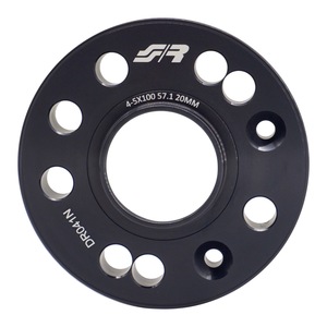 2 espaciadores de aluminio negros de 20 mm 4-5x100 hub 57.1 - Product Image 2