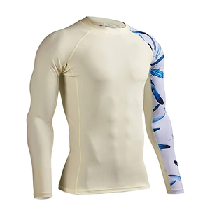 Customizable Men's long Sleeve Compression BJJ Rashguard Logo Gradient Color Breathable Quick Dry MMA Jiu Jitsu Top No-Gi - Product Image 6