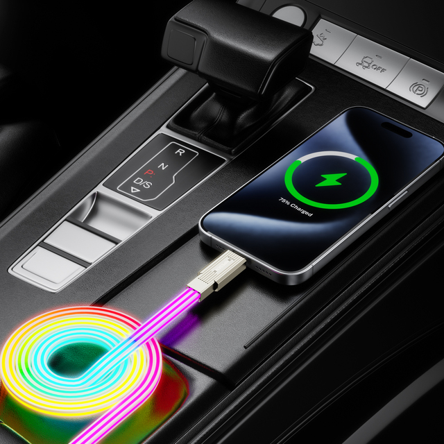LED RGB Fast Charging Cables Fast Charging USB Type C Mobile Phone Charger Pure Copper 100W 240w
