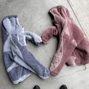 Personalizable Drop Shoulder Algodón French Terry Zip up Hoodie 400gsm Drop Shoulder Fleece Oversized Premium Washed Hoodie - Product Image 5