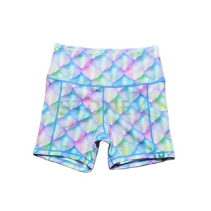 Shorts de sport pour femmes en toile, taille mi-haute, écologiques, respirants, séchage rapide, Spandex/Polyester pour la gym et le yoga - Product Image 2