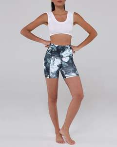 Pantalones cortos de motorista con control de barriga para mujer con bolsillos, pantalones cortos de Yoga para entrenamiento de cintura alta, ropa de yoga sin costuras para entrenamiento deportivo personalizado para gimnasio - Product Image 5