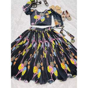 Summer Latest Western Pattern Design Lahenga Choli Set para Kid Girl Fabricación en India Gujarat - Product Image 3