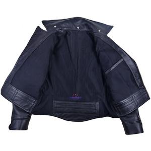 FiveStar <b>Men's</b> 1940s Style <b>Black</b> Canvas Winter <b>Real</b> Leather Quilted Jacket Vintage Parka Zipper Waterproof Retro Coat - Product Image 4