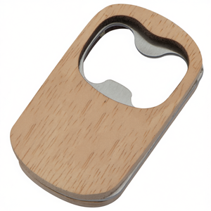 Apribottiglie e Cavatappi Personalizzato ERWIN in Metallo e Bambù - Product Image 3