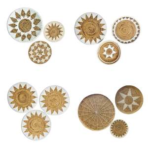 Decoración de Arte Vietnamita, Estilo Moderno, Bandeja de Pared Colgante de Jacinto de Agua, Mezcla de Pasto Marino y Algodón, para Decoración de Habitaciones de Cumpleaños - Product Image 1