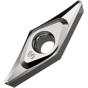 Inserto de Torneado Indexable Plateado ISO VCGT 130302E-SF3H07, Diámetro del Orificio 3.4mm, Paquete de 10 para Herramientas de Metalurgia - Product Image 1