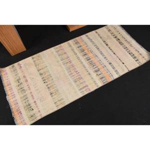 Tapis Turc Moderne Vintage 26X57 pieds Beige Patchwork Design Salle à Manger 10mm Laine Eco-friendly Traditionnel Latex Teens Cars - Product Image 2
