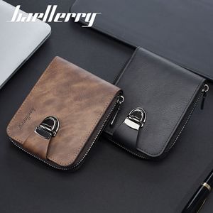 Nueva Cartera Corta para Hombre Baellerry <span class=keywords><strong>con</strong></span> un Toque de Alta Gama, Monedero Retro <span class=keywords><strong>con</strong></span> Cremallera, Cartera Pequeña <span class=keywords><strong>con</strong></span> Múltiples Ranuras - Product Image 3