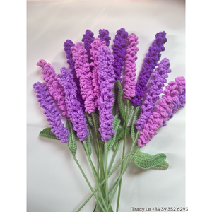 Crochet en gros très vendu Décor floral Lavande Crochet Fleurs fait à la main Joli crochet en coton de lait Crochet multicolore - Product Image 5