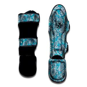 QST nueva sublimación impresa Kickboxing espinilleras Muay Thai espinilleras MMA Equipo de Boxeo espinilleras con logotipo y diseño personalizados - Product Image 1