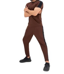 Alta calidad logotipo personalizado nueva ropa de calle ropa deportiva gimnasio Fitness polar entrenamiento chándales hombres conjunto de dos piezas chándal - Product Image 2