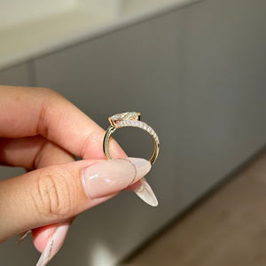 Premium al por mayor 10K blanco amarillo oro rosa moissanita anillos de boda de lujo corte brillante E Color 1,3 quilates VVS2 OEM fábrica - Product Image 4