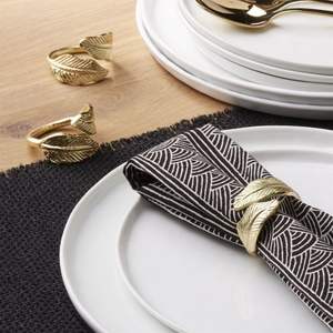 Custom <b>crafted</b> <b>metal</b> napkin <b>rings</b> with stylish antique accents <b>for</b> fine dining party events and ceremonies - Product Image 6