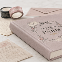Kit de démarrage LABON pour journal créatif A5 personnalisé « Lettres de Paris », carnet à couverture rigide pour le bureau, l'école, le journalisation, les voyages, les affaires, ou comme cadeau
