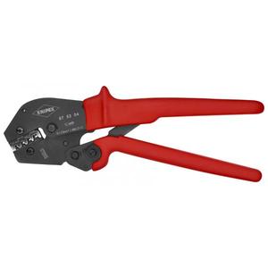 คีมย้ำสายไฟแบบสองมือ Knipex ชนิดปลายเปิดไม่หุ้มฉนวน (ขนาดปลั๊ก 2.8+4.8 มม.) สำหรับการย้ำสายไฟ - Product Image 1