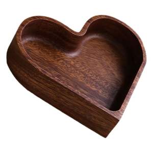 Wooden Heart Shaped <b>Snack</b> <b>Bowl</b> Natural Wooden Acacia Mango - Product Image 6