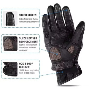 Guantes de moto de materiales personalizados para hombre y mujer con diseño de logotipo personalizado Guante de moto de carreras con rango bajo - Product Image 5