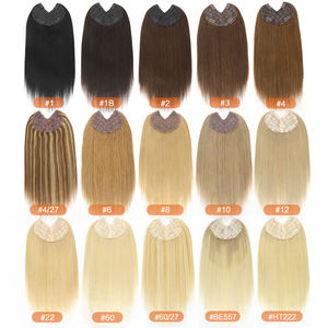 แฮร์พีชแบบคลิปติดผม วีพาร์ท ท็อปเปอร์ ผมแท้ ต่อผมแบบคลิปติดผม รูปตัววี ยูพาร์ท ชิ้นเดียว ต่อผมแท้แบบเรมี่ 3/4 หัวเต็ม - Product Image 6