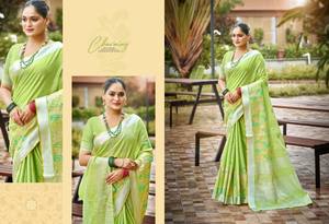 Sari de Algodón para Mujer, Blusa Moderna de Tela Georgette, Sin Arrugas, Reversible, Informal para Adultos, para Bodas - Product Image 4