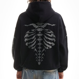 Sudadera con Capucha de Algodón 100% Más Vendida para Otoño/Invierno, con Logotipo Bordado de Pedrería Brillante, Ecológica, Impermeable, con Estampado Digital - Product Image 2