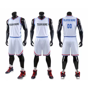 Ensemble d'uniformes de basket-ball respirants personnalisés pour hommes et jeunes, imprimés en gros avec votre logo personnalisé, uniforme de basket-ball - Product Image 1
