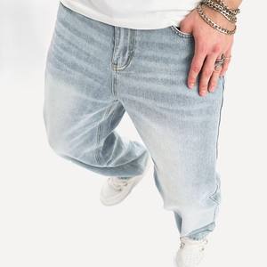 Pantalones vaqueros de mezclilla de alta calidad para hombre, pantalones vaqueros elásticos de corte recto de secado rápido, pantalones vaqueros negros azules para hombre, venta al por mayor, OEM personalizado - Product Image 6