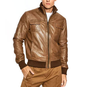 Veste en cuir pour hommes de haute qualité coupe élégante avec col montant Construction légère en cuir PU souple pour la saison d'hiver - Product Image 2