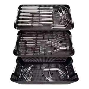 L'ensemble d'instruments orthopédiques en acier inoxydable pour la chirurgie lombaire comprend un étui de stérilisation manuelle de la source d'alimentation - Product Image 4