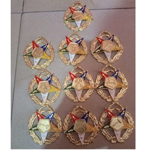 Masons District ที่รองผู้มีพระคุณปลอกคออัญมณีเคลือบทองอัญมณีดาวตะวันออกมี7ชิ้นชุดของขวัญสำหรับเขาแผ่นรองทอง - Product Image 1