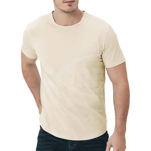 Camisetas de algodón cómodas y transpirables: camiseta informal de alta calidad de color liso para hombres - Product Image 3