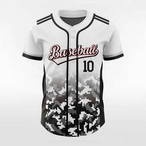 Maillot de baseball à la mode vierge bon marché OEM Vêtements de sport respirants avec imprimé camouflage pour hommes et femmes Maillots en gros - Product Image 1