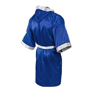 Bata de Boxeo de Poliéster Transpirable de Alta Calidad con Forro Dorado y Diseño Personalizado Rojo con Capucha, Todas las Tallas Disponibles - Oferta Económica - Product Image 3