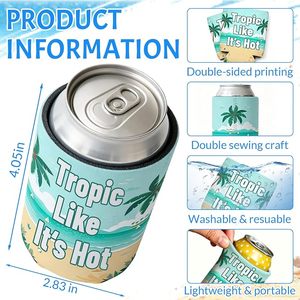 Manchon isotherme personnalisé en néoprène, impression recto-verso, pour canettes 12OZ/16OZ, vente en gros - Product Image 3
