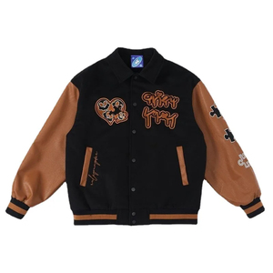 Veste d'université brodée de baseball à manches en cuir pour hommes Spot Wholesale Formal Outdoor Letterman Jacket - Product Image 2