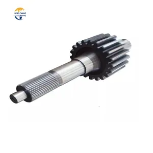CNC turning gear shaft fastener stainless steel rotary shaft metal spur Large Module Long Forging Steel shaft