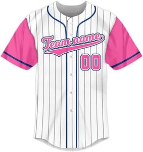 Maillot de baseball décontracté à rayures personnalisé Usine Offre Spéciale à la mode personnalisé Uniforme de baseball à la mode - Product Image 5